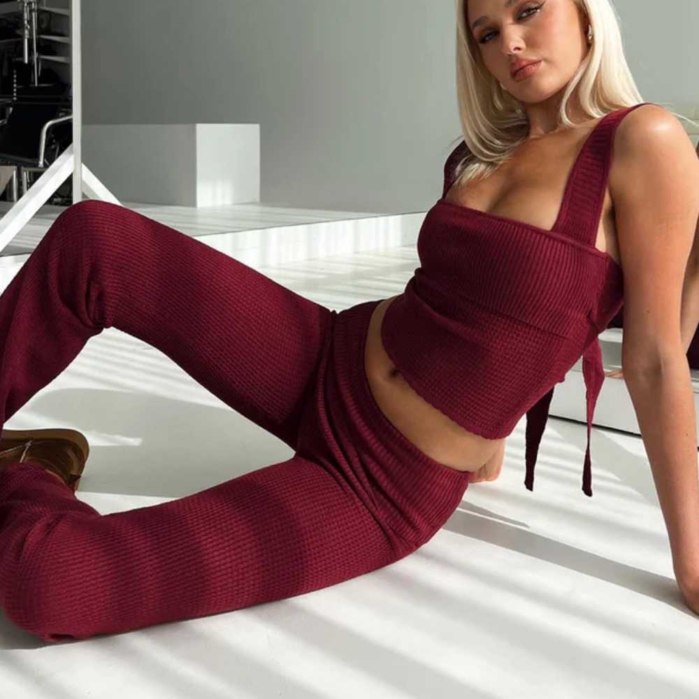Princess Polly Maroon Pant Set